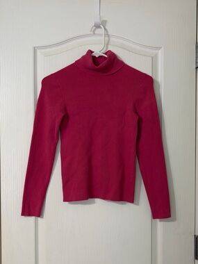 Old Navy Bright Fuchsia Ribbed Turtleneck Sweater